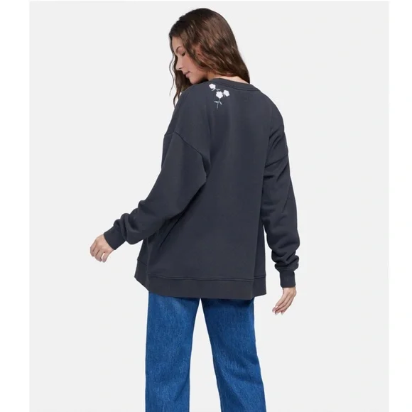 NEW Wildfox Dirty Martini Roadtrip Sweatshirt | Pirate Black Small - Picture 4 of 10